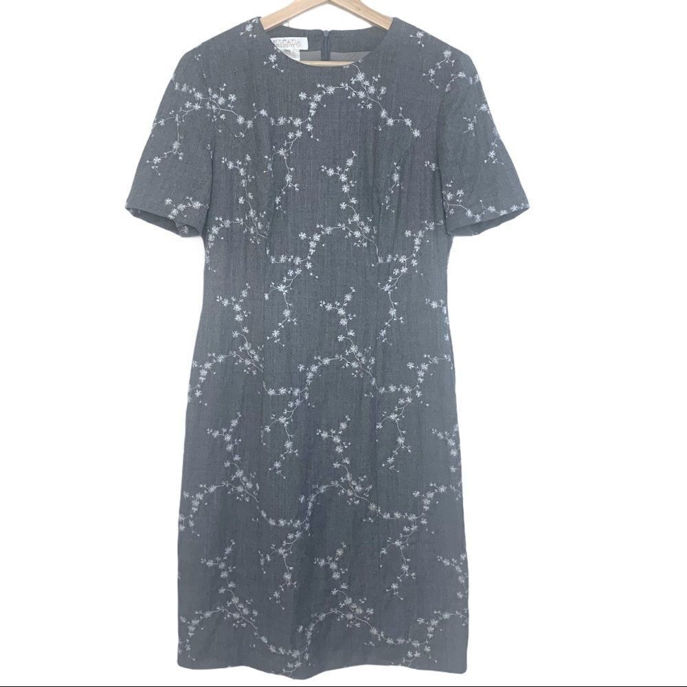 Escada Margaretha Floral Embroidered Shift Dress